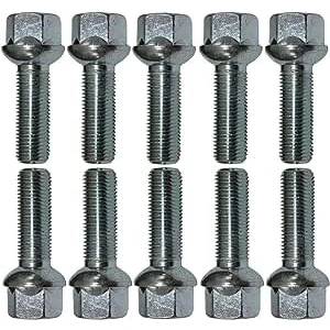 Afbeelding van Wielbouten, zilverkleurig, R14, M14 x 1,5, 60 mm, 10 stuks