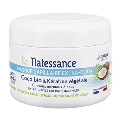 Afbeelding van Natessance Extra Zacht Haarmasker Coco Bio en Plantaardige Keratine 200 ml