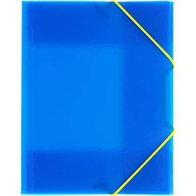 Afbeelding van Grafoplás A5 map met elastieken en kleppen, blauw