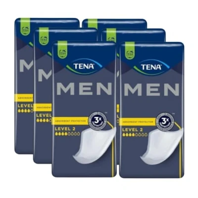 Afbeelding van TENA Men Level 2 Incontinentie Mannen Voordeelverpakking 6 pakken 120 stuks verband