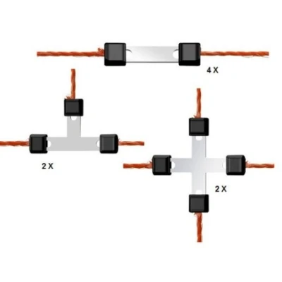 Afbeelding van Reparatieset schrikdraad Litzclip verzinkt 8 delig