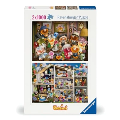 Afbeelding van Ravensburger Puzzel 12000341 grappige gelinis 2 puzzels van 1000 stukjes voor volwassenen en kinderen vanaf 14 jaar