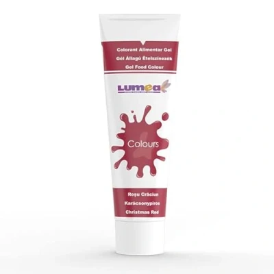Image de Dekozauber24 Colorant alimentaire 30 g Végétalien Sans sucre Tube pour fondant, massepain, etc. Accessoire de pâtisserie Rouge Noël