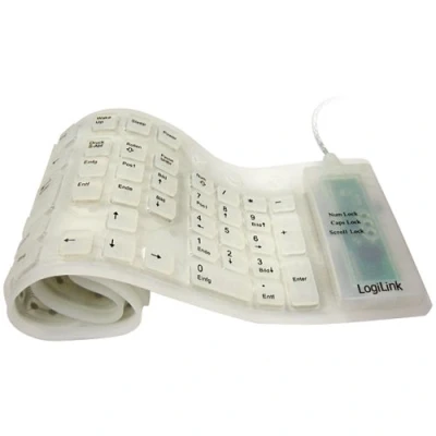 Afbeelding van LogiLink Flexibel (NL, Bedraad), Toetsenbord, Wit
