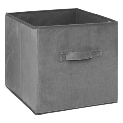 Afbeelding van Opbergmand/kastmand 29 liter donkergrijs polyester 31 x cm Opbergboxen Vakkenkast manden