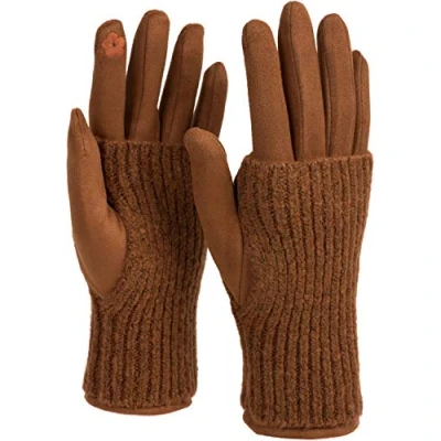 Afbeelding van styleBREAKER Handschoenen voor koud weer dames (1 stuk), Cognac.