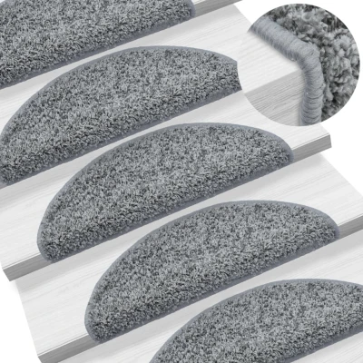 Afbeelding van Trapmatten 15 st 65x21x4 cm grijs