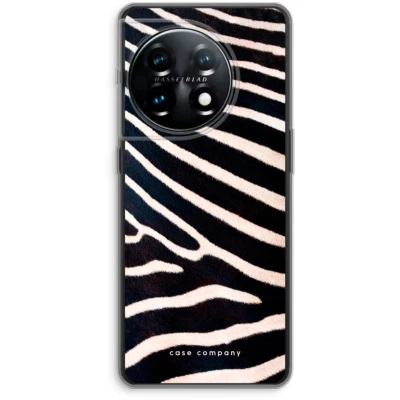 Afbeelding van Case Company® hoesje geschikt voor OnePlus 11 Zebra Soft Cover Telefoonhoesje Bescherming aan alle Kanten en Schermrand