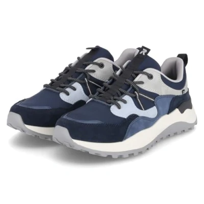 Afbeelding van Rieker Baskets basses pour homme Bleu foncé Textile synthétique, bleu, 47 EU