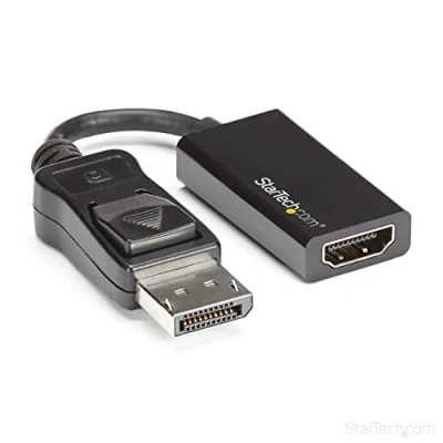 Image de StarTech.com Adaptateur DisplayPort vers HDMI convertisseur DP M/F Ultra HD 4K 60 Hz Noir vidéo