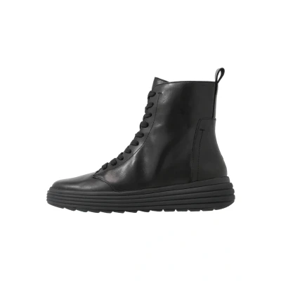 Afbeelding van Geox Phaolae Enkellaarsjes met plateauzool, Dames, Maat: 38, Black Leer