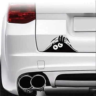 Afbeelding van SKS Distribution® 3D Cartoon Funny Peeking Monster Vinyl Autosticker Embleem
