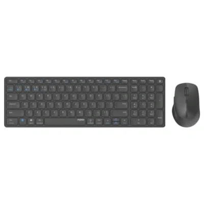 Afbeelding van Rapoo Toetsenbord, draadloos, multi mode, oplaadbaar, 9700 m (set toetsenbord en muis, oplaadbaar met 99 toetsen, AZERTY, muis 5 looptijd 12 maanden, ideaal voor laptop)
