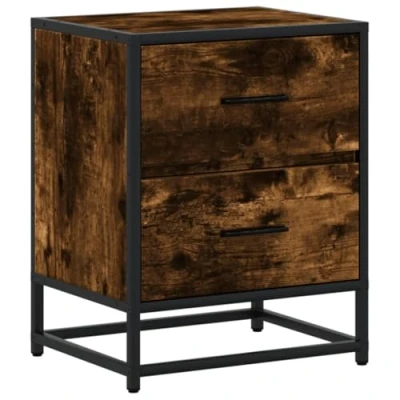 Afbeelding van vidaXL Nachtkastje 40x31x50 cm bewerkt hout gerookt eikenkleurig