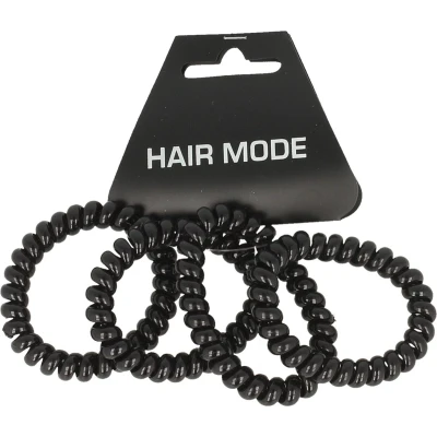 Afbeelding van Hair Mode Haarelastiek Kabel Groot Zwart 4ST