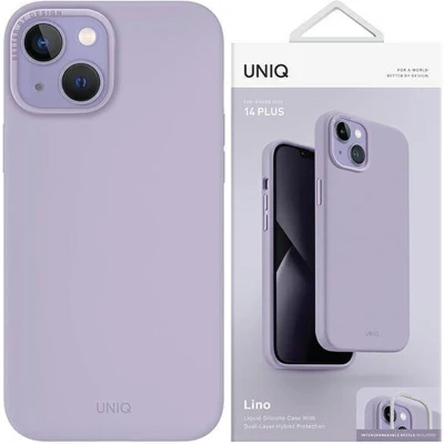 Afbeelding van UNIQ Lino hoesje iPhone 14 Plus 6.7 lila/lila lavendel