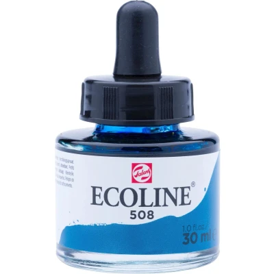 Afbeelding van Talens Ecoline waterverf flacon van 30 ml, pruisischblauw