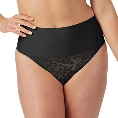 Afbeelding van Maidenform TAME YOUR Tummy Shaping Thong FIRM Control Shapewear, Dames, Maat: Medium, Black