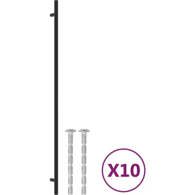 Afbeelding van VidaXL Handvatten 10 st 480 mm roestvrij staal zwart