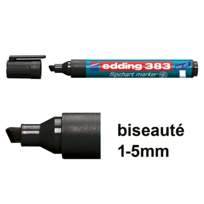 Image de edding Flipchart marker 383, pointe bisautée, noir
