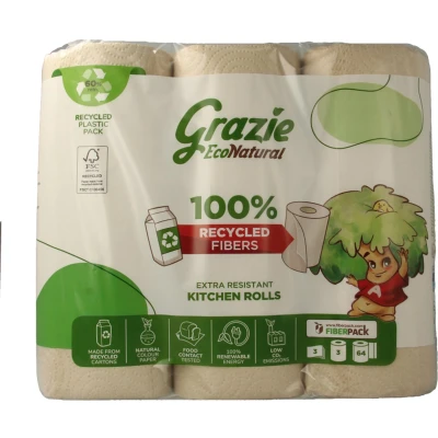 Afbeelding van Grazie EcoNatural Keukenrollen 3ST