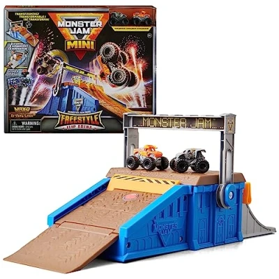 Image de Circuit voitures Monster Jam Playset Mini Freestyle Flip Arena