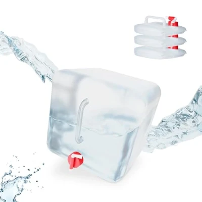 Afbeelding van Relaxdays opvouwbare jerrycans met kraantje water jerrycan watertank 4 stuks set 15 Liter