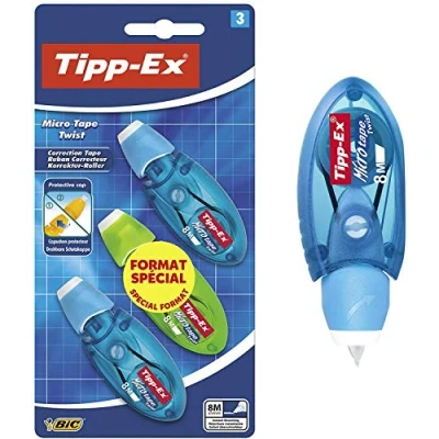 Afbeelding van Tipp Ex Micro Tape Twist Correctieroller 3 stuks Kleur willekeurig