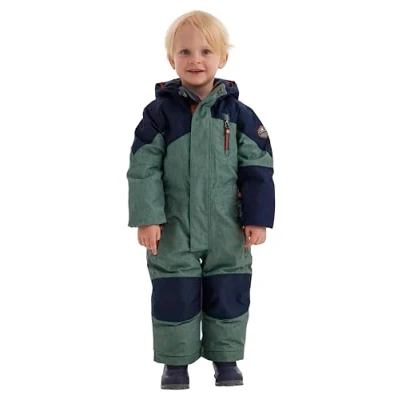 Afbeelding van Killtec Kesley Uniseks mini skipak met capuchon en sneeuwvanger, bosgroen, maat 86/92