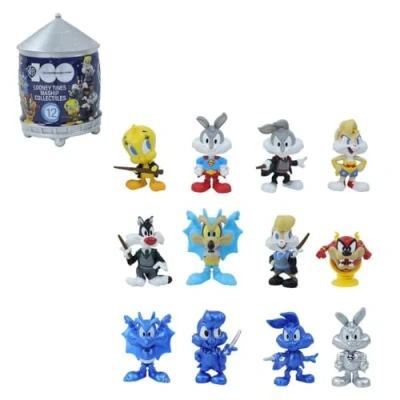 Afbeelding van Famosa Warner Bross 100e verjaardag verrassingsdoos met 1 figuur van de Looney Tunes figuren, 12 verschillende 3 zeldzame en Ultra Rara, voor kinderen + 5