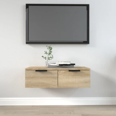 Afbeelding van Wandkast 68x30x20 cm bewerkt hout sonoma eikenkleurig