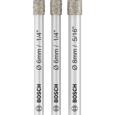 Afbeelding van Bosch Accessories 2607011626 Diamantboor 6 mm, 8 mm Gezamenlijke lengte 66 1 set(s)