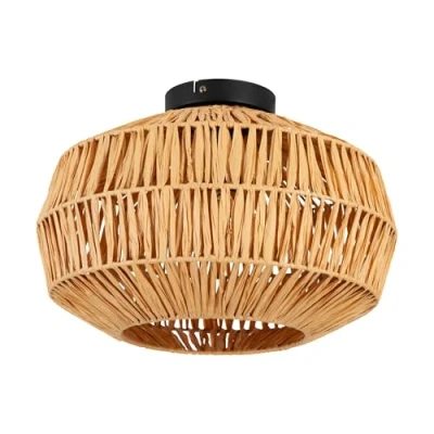 Afbeelding van EGLO Sheldon Plafondlamp E27 Ø 38 cm BruinZwart Papier