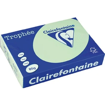 Afbeelding van Clairefontaine Trophée gekleurd papier, A4, 80 g, 500 vel, golfgroen papier