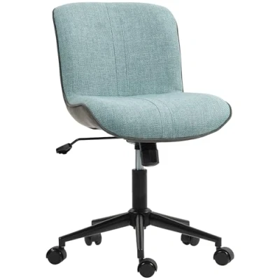 Afbeelding van HOMCOM Bureaustoel Linnen (100% polyester) 47x60x89cm Groen