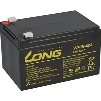 Afbeelding van WSB Battery loodaccu WP12 12A 12V 12Ah compatibel met LC RA1212PG, RA1212PG1, Exide Powerfit S312/12S, NP12 12, FG21202, 12 WT, MP12 12B, 6 FM 6DZM