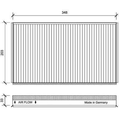 Afbeelding van DIEDERICHS DCI1122 Interieurfilter Carbon filter 348 208 40 Climate MERCEDES BENZ: Viano, Vito Mixto, Minibus