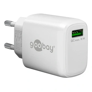 Afbeelding van Goobay USB snellader QC 3.0 (18 W) wit 1x A poort (Quick Charge 3.0)