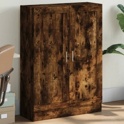 Afbeelding van Boekenkast 82,5x30,5x115 cm bewerkt hout gerookt eikenkleurig