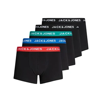 Afbeelding van JACK &amp; JONES Jacoliver Trunks Boxershorts voor heren, 5 stuks, Mix2 / M