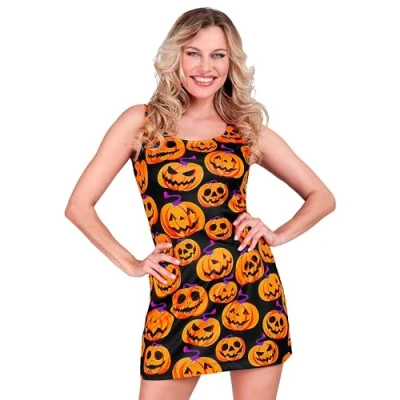 Afbeelding van Widmann Pompoenkostuum, schijnt onder UV licht, sexy Halloween kostuum