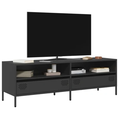 Afbeelding van vidaXL Tv meubel 135x39x43,5 cm koudgewalst staal zwart