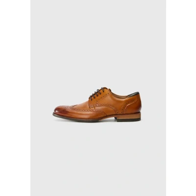 Afbeelding van Clarks Veterschoenen, Heren, Maat: 41.5, Tan leather
