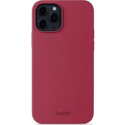 Afbeelding van Holdit Hoesje Geschikt voor iPhone 12 Pro / Siliconen Silicone Case donkerrood