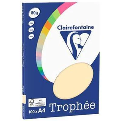 Afbeelding van Clairefontaine Trophée creme kopieerpapier A4 80 gram 100 vellen