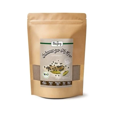 Afbeelding van Biojoy Biologische zwarte peper (500 g), gemalen, zonder toevoegingen (Piper nigrum L.)