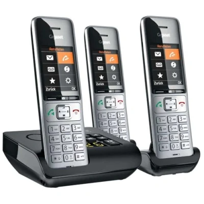 Afbeelding van Gigaset COMFORT 500A Trio, Analoge /DECT telefoon, Handset met snoer, Luidspreker, 200 entries, NIET GESCHIKT VOOR NEDERLAND BENELUX