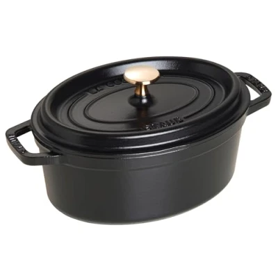 Afbeelding van Staub cocotte ovaal 23 cm zwart