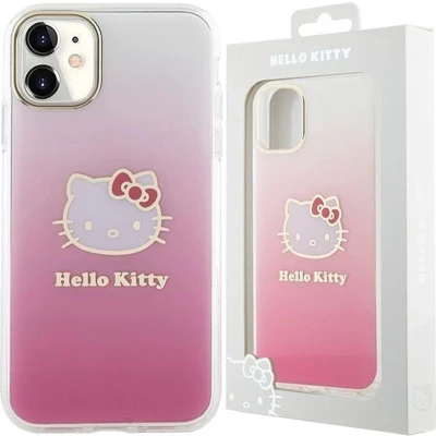 Afbeelding van Hello Kitty IML Gradient Electrop Hoofdhoes voor iPhone 11 / Xr Roze