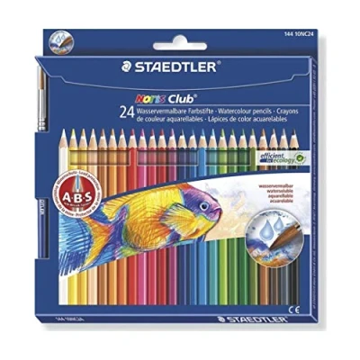 Afbeelding van Staedtler Noris Club aquarell set 24 st. + penseel 144010NC24